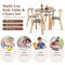 5 Piece Wooden Kids Activity Table and Chairs with Storage Friendly Design
